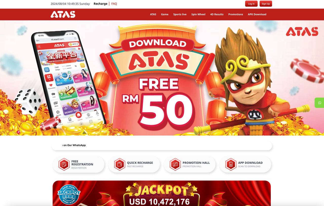 atas casino free credit